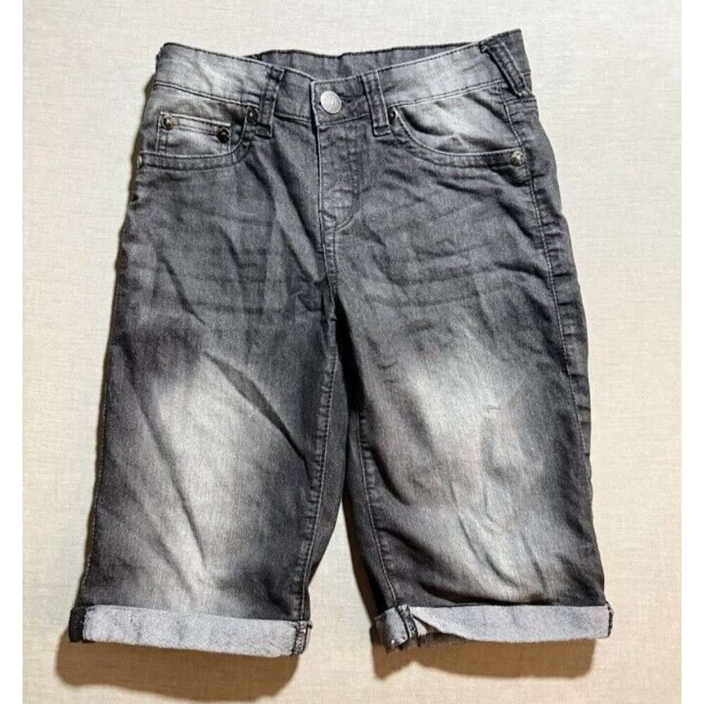 True Religion Geno Shorts Boyss 14 Black Pocketed Relaxed Slim Zip Cuffed.